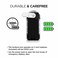 Ozone OZFL-302-FK Rectangular and Handy, Fingerprint and Key Access, Manual Locking System, Smart Furniture Lock (Black)