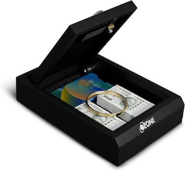 Ozone 2.28 Litres Personal Small Portable Drawer Electronic Security Safe locker for home office With Pincode - Black