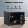 Ozone Safe Locker for Home   Safilo Bio Z+   16 Litre   Ozone Digital Lock   Ozone Locker Safe For Home   Master &amp; User PIN Code Access   Fingerprint Lock   Tijori Locker   Silver and Black