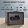 Ozone Safe Locker for Home   Safilo Bio Z+   16 Litre   Ozone Digital Lock   Ozone Locker Safe For Home   Master &amp; User PIN Code Access   Fingerprint Lock   Tijori Locker   Silver and Black