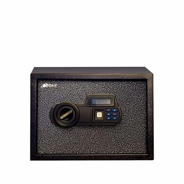 Ozone Safe Locker for Home   Safilo Bio Z+   16 Litre   Ozone Digital Lock   Ozone Locker Safe For Home   Master &amp; User PIN Code Access   Fingerprint Lock   Tijori Locker   Silver and Black