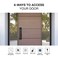 3D Facial Recognition Smart Door Lock for Wooden &amp; Metal Doors, 5-Way Access, Face Recognition, Mobile App, Fingerprint, Password, RFID Card, 45-120 mm Door Thickness