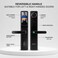 Newly Launched Ozone Smart Wi-Fi External Lock with Integrated HD Camera for Wooden &amp; Metal Doors, 4-Way Access, 35-110 mm Door Thickness (Black)