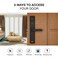Newly Launched Ozone Smart Wi-Fi External Lock with Integrated HD Camera for Wooden &amp; Metal Doors, 4-Way Access, 35-110 mm Door Thickness (Black)