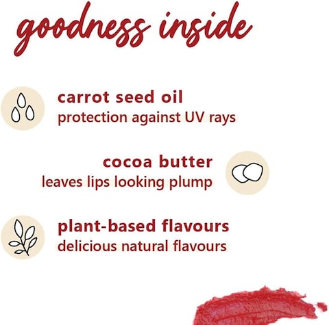 Plum Lip Balm, Candy Melts Vegan Lip Balm Red Velvet Love With Natural UV Protection, Ultra Moisturization &amp; Added Shine for Lips 100% Cruelty Free