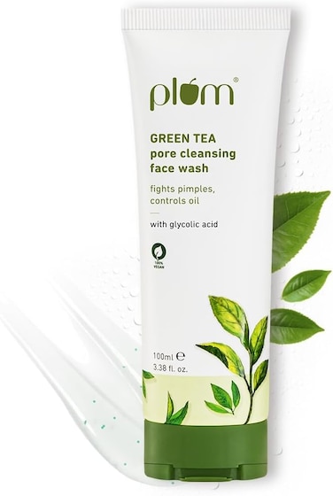 Plum Green Tea Pore Cleansing Face Wash For Oily and Acne Skin Clean Dirt Pollution For Clear Skin 100% Vegan, 100 ml
