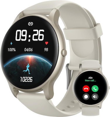 Parsonver Smart Watch for Women Men (Answer/Make Calls) Compatible with iPhone/Android Phones, Fitness Tracker with 100+ Sports Modes IP68 Waterproof, Heart Rate/Blood Oxygen/Sleep/Steps Monitor, Blue