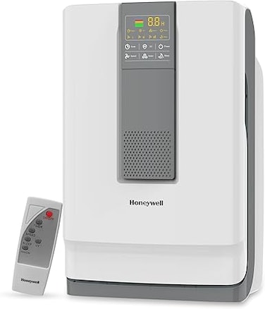 Honeywell Air Purifier For Home, 5 Stage Filtration, Covers 50 m&sup2;,UV LED &amp; Ionizer,H13 HEPA Filter, Removes 99.99% Pollutants &amp; Allergens-Air touch V4