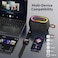 Bluetooth Speaker Wireless with Lights, 2500mAh Battery All Day Playtime, TWS Pairing, BT5.3, Ideal for Outdoor, Pool, Travel, Black