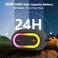 Bluetooth Speaker Wireless with Lights, 2500mAh Battery All Day Playtime, TWS Pairing, BT5.3, Ideal for Outdoor, Pool, Travel, Black