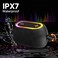 Bluetooth Speaker Wireless with Lights, 2500mAh Battery All Day Playtime, TWS Pairing, BT5.3, Ideal for Outdoor, Pool, Travel, Black