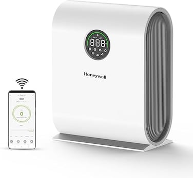 Honeywell Air Touch V5 Smart Air Purifier for Home &amp; Office &ndash; 55m&sup2; / 589 Sq. Ft, CADR 380m&sup3;/h, Alexa Enabled, H13 HEPA Filter, Removes 99.99% Allergens, Pet Hair &amp; Dust, Auto Mode