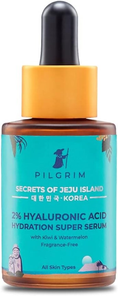 Pilgrim Glow Booster 2% Hyaluronic Acid Hydration Super Serum 30ml, Alpha Arbutin &amp; Vitamin C