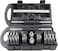 
Sparnod Fitness 15kg Adjustable Dumbbell Weight Set With 2 Rods and 12 Weight Plates - Chrome Dumbbells with Anti-slip Grip &amp; Carry Case (SD-15)