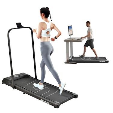 Sparnod Fitness STH-3005 Walking Pad Treadmill for Home/Office 100% Assembled, DC Motor, LED Display, Remote, Non-Slip Shock Reduction Belt, Space-Saving, جهاز مشي قابل للطي (STH-3005)