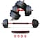 Sparnod Fitness SCD-20 2-In-1 Dumbbells/Barbell Set (20Kg) - Easy 3-Step Assembly With Connector Rod, Eco-Friendly Weights, Concrete Dumbbells With Pvc Coating, Slip-Free Handgrip, Total Home Fitness