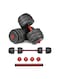 Sparnod Fitness SCD-40 2-in-1 Dumbbells/Barbell Set - Easy 3-Step Assembly with Connector Rod, Eco-Friendly Weights, Concrete Dumbbells with PVC Coating, Slip-Free Handgrip, Total Home Fitness