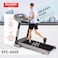 Sparnod Fitness STC-4350 Treadmill, 6 HP Peak Motor, 140kg Max User Weight, 1%-15% Incline, 1.0-20.0KM/H Speed, 7&quot; LCD Display, Foldable Design with Bluetooth Speakers &amp; High-Traction 5-Layer Belt