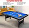 Sparnod Fitness SPT-80 8FT Billiards Pool Table &ndash; Durable MDF Construction with Blue Wool Cloth, Complete Set Included, Instant Setup, Foldable Design for Family and Pool Hall Use