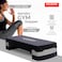 Sparnod Fitness SAS-1000 Aerobic Gym Stepper for Exercise at Home, Adjustable Height, Anti-Skid Surface, Supports up to 225 kg, Compact &amp; Portable, Ideal for Cardio, Strength Training &amp; Pilates (Grey)