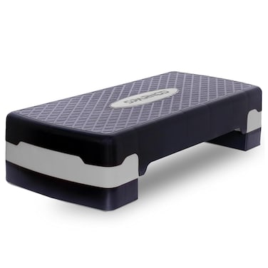 Sparnod Fitness SAS-1000 Aerobic Gym Stepper for Exercise at Home, Adjustable Height, Anti-Skid Surface, Supports up to 225 kg, Compact &amp; Portable, Ideal for Cardio, Strength Training &amp; Pilates (Grey)