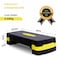Sparnod Fitness SAS-1000 Aerobic Gym Stepper for Exercise at Home, Adjustable Height, Anti-Skid Surface, Supports up to 225 kg, Compact &amp; Portable, Ideal for Cardio, Strength Training &amp; Pilates Yellow