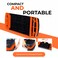 Sparnod Fitness SAS-1000 Aerobic Gym Stepper for Exercise at Home, Adjustable Height, Anti-Skid Surface, Supports up to 225 kg, Compact &amp; Portable, Ideal for Cardio, Strength Training &amp; Pilates Orange