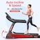 Sparnod Fitness STH-5710 Treadmill for Home Use, Hydraulic Foldable Running Machine, Auto Incline 0-22%, 7HP Peak DC Motor, 1-20km/h Speed, 24 Preset Programs, Bluetooth Speakers, 150kg Capacity

