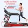 Sparnod Fitness STH-5730 Treadmill for Home Use 7HP Peak DC Motor, Auto Incline 15.6&rdquo; Touch Screen, Bluetooth Speaker, Hydraulic Foldable Running Machine for Home Gym, 150Kg Capacity, Shock Absorption