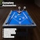 Sparnod Fitness SPT-60 6FT Folding Pool Table with Sturdy Iron Base, Smooth Blue Wool Surface, Ball Return System, Leg Levelers &amp; Full Accessories - No Assembly Required, Space Saving Billiard Table