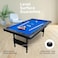 Sparnod Fitness SPT-60 6FT Folding Pool Table with Sturdy Iron Base, Smooth Blue Wool Surface, Ball Return System, Leg Levelers &amp; Full Accessories - No Assembly Required, Space Saving Billiard Table