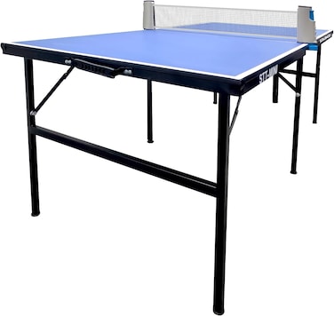 Sparnod Fitness  STT-MINI Table Tennis Table &ndash; Foldable 2-Player Ping Pong Set for Kids 6+ Indoor &amp; Outdoor Use, Durable MDF Surface &amp; Metal Frame Compact, Portable, Easy Assembly (1520x730x690mm)