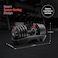 Sparnod Fitness SAD-18 Adjustable Dumbbell 18kg &ndash; 12 Weight Levels (1.5&ndash;18kg), Quick Adjust with Safety Lock, Non-Slip Grip, Thickened Base Full-Body Workout, Steel &amp; Nylon