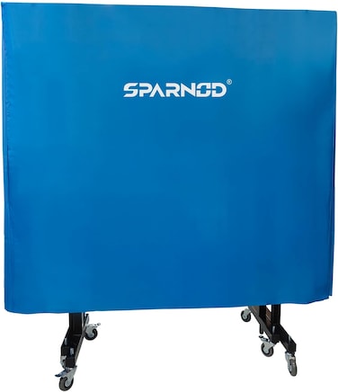 Sparnod Fitness SOTC-1 Table Tennis Table Cover &ndash; All-Weather Polyester Foldable Cover (160x85x20 cm) UV-Blocking, Tear-Resistant, Dustproof, Windproof &amp; Waterproof