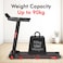 Sparnod Fitness STH-1150 Folding Treadmill with 2.5HP DC Motor, Speed Range 1.0&ndash;14 km/h, Manual Incline, 12 Preset Programs, Bluetooth Speakers, LED Display &amp; Heart Rate Sensor &ndash; Compact, Foldable Design for Home Use