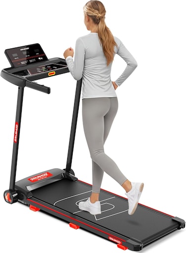Sparnod Fitness STH-1150 Folding Treadmill with 2.5HP DC Motor, Speed Range 1.0&ndash;14 km/h, Manual Incline, 12 Preset Programs, Bluetooth Speakers, LED Display &amp; Heart Rate Sensor &ndash; Compact, Foldable Design for Home Use