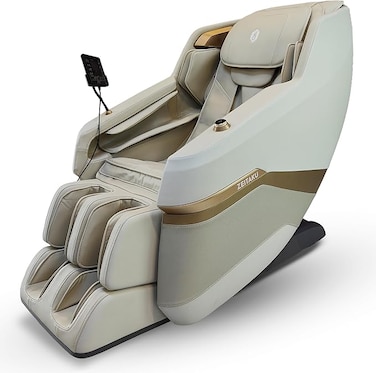 ZEITAKU Premium Full Body Massage Chair CHIRU Zero Gravity Recline, 22 Auto Wellness Programs, 8-Point Tui Na Massage, Magnetic Therapy,Foot Reflexology,Carbon Fiber Heating, Bluetooth &amp; LCD C (BEIGE)
