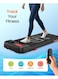 Sparnod Fitness STH-2001 Walking Pad for Home Use, 2.25 HP Motor 1&ndash;6 km/h Speed, Manual Incline 2 Levels, LED Display for Time, Distance, Speed &amp; Calories, Shock Absorption, Compact Design, 85kg Max Weight