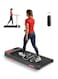 Sparnod Fitness STH-2001 Walking Pad for Home Use, 2.25 HP Motor 1&ndash;6 km/h Speed, Manual Incline 2 Levels, LED Display for Time, Distance, Speed &amp; Calories, Shock Absorption, Compact Design, 85kg Max Weight