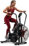 Sparnod Fitness SAB-12 Commercial Air Bike &ndash; Magnetic Belt &amp; Chain Drive, 216 Programs, Interval Console, Adjustable Ergonomic Seat, Heart Rate Sensor, Heavy-Duty Steel Frame,150KG Capacity