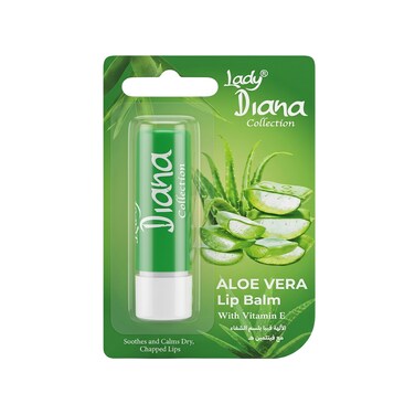 Lady Diana Aloe Vera Lip Balm Sensitive Care, Moisturizing &amp; Lip Protection, 4.5 g