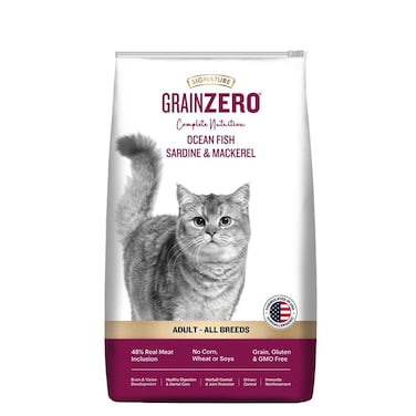 Signature Grain Zero Ocean Fish, Sardine, and Mackerel Adult Dry Cat Food 1.2kg