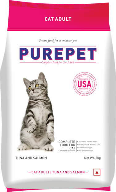PurePet Cat Tuna &amp; Salmon Dry Food 3kg