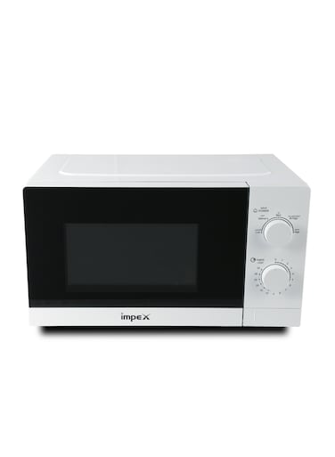 Impex 20L Microwave Oven - 700W Power, 5 Power Levels, 1100W Consumption, 2-Year Warranty, 50Hz/60Hz Frequency, Efficient Cooking Appliance with 20 Liters Capacity - MO 8101A