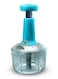 Impex Push Chopper - 650ml Capacity Food Chopper, Stainless Steel 3 Blades, Ergonomic Handy Design, Push Button Lock, Food-Grade Plastic Transparent Body, Lightweight &amp; Portable - IC 650