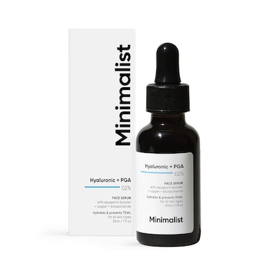 Minimalist2% Hyaluronic Acid Serum for Face for Intense Hydration, Glow &amp; Lesser Fine Lines, Helps with Skin Dryness &amp; Elasticity, For Women &amp; Men, For all Skin Types, 1 Fl Oz / 30 ml