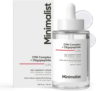 مينيماليست سيروم شعر مضاد للقشرة لفروة الرأس, شامبو معالج مسبقا بمركب سي بي اتش وأوليجوببتيد 0.8%, مع جزيء اليستاب المتطور المضاد للقشرة, للنساء والرجال, 50 مل