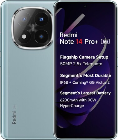 Xiaomi Redmi Note 14 Pro+ Dual Sim 12GB RAM 512GB 5G Spectre Blue- Indian Version