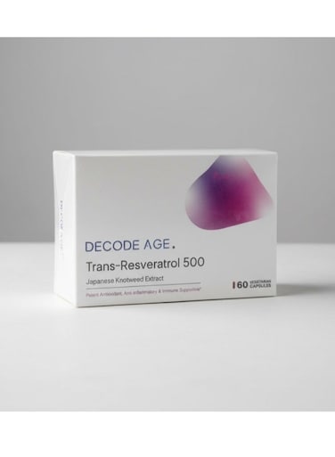 Decode Age Trans Resveratrol Supplement, Cardiovascular Health Support, 500 mg, 60 Vegetarian Capsules