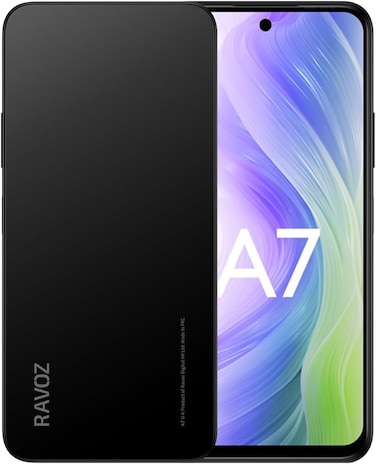 RAVOZ A7, Dual SIM, No Camera, No GPS, 12GB RAM (4GB + 8GB Expandable), 128GB ROM, NFC, Cosmic Black (UAE Version)